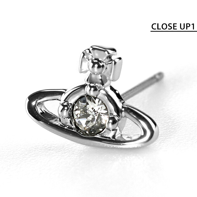 ヴィヴィアン ウエストウッド ピアス メンズ レディース Vivienne Westwood NANO ソリティア SOLITAIRE 真鍮 スタッド 片耳用 62010086-02P116 シルバー アクセサリー ビビアン ジュエリー ブランド 高級 おしゃれ プレゼント 男性 実用的 かっこいい