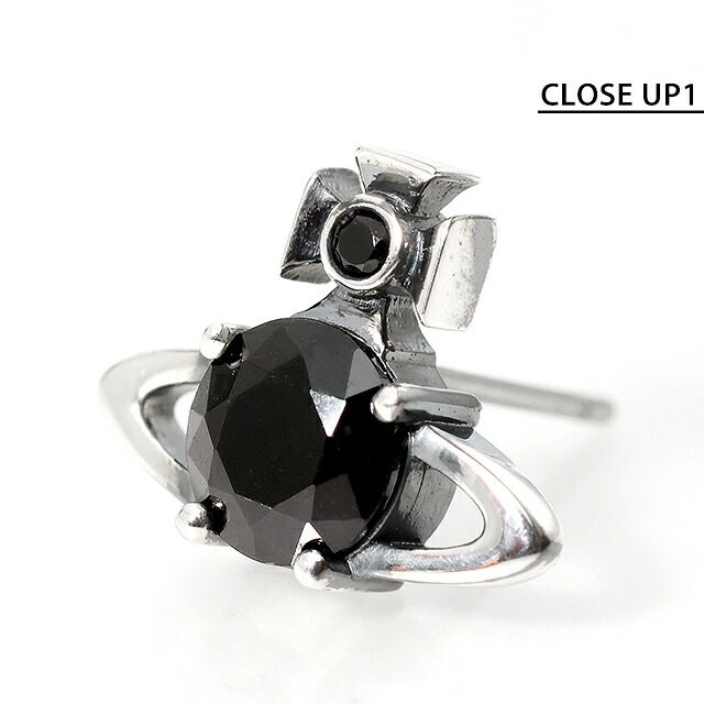 ヴィヴィアン ウエストウッド ピアス メンズ レディース Vivienne Westwood MAN レイナ REINA ロゴ スタッド 片耳用 6201032G 02Q140 ブラック シルバー アクセサリー ビビアン ジュエリー ブランド 高級 おしゃれ プレゼント 男性 実用的 かっこいい