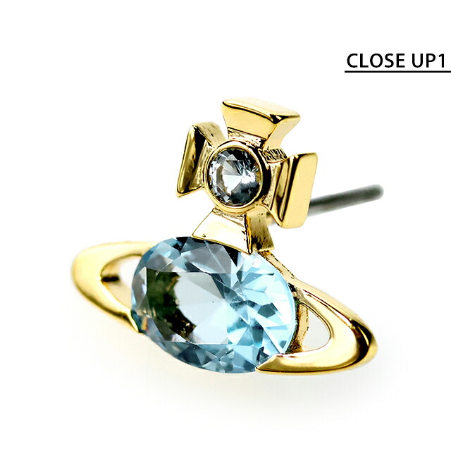 ヴィヴィアン ウエストウッド ピアス レディース ブランド Vivienne Westwood アリー ALLIE スタッド 両耳用 6201034P 02R849 ゴールド ブルー アクセサリー ビビアン ジュエリー ブランド 高級 おしゃれ プレゼント 女性 実用的 かわいい