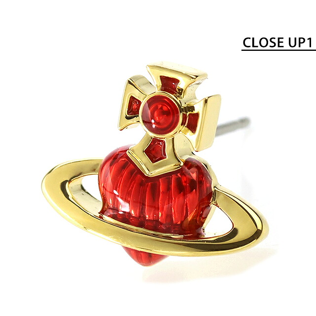 ヴィヴィアン ウエストウッド ピアス レディース ブランド Vivienne Westwood FABIANNA スタッド 両耳用 62010386 02R250 ゴールド レッド アクセサリー ビビアン ジュエリー ブランド 高級 おしゃれ プレゼント 女性 実用的 かわいい
