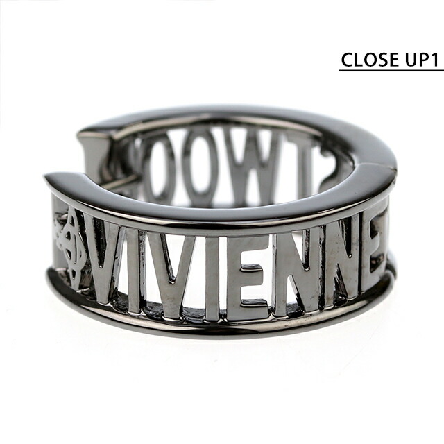 ヴィヴィアン ウエストウッド ピアス メンズ レディース ブランド Vivienne Westwood WESTMINSTER 真鍮 フープ 片耳用 62030052-S001 ガンメタル アクセサリー ビビアン プレゼント 実用的