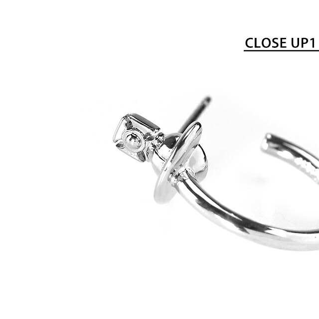 ヴィヴィアン ウエストウッド ピアス メンズ レディース ブランド Vivienne Westwood ヴェラ 真鍮 スタッド 片耳用 6203008D-02P019 シルバー アクセサリー ビビアン