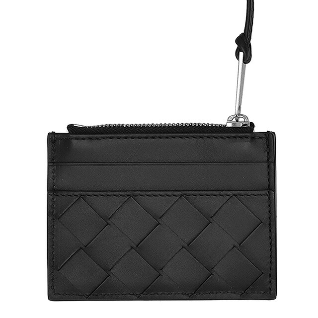 ボッテガ・ヴェネタ コインケース メンズ ブランド BOTTEGA VENETA イントレチャート レザー 620344-V3US3 ブラック 小銭入れ 小さい 高級 おしゃれ プレゼント 実用的