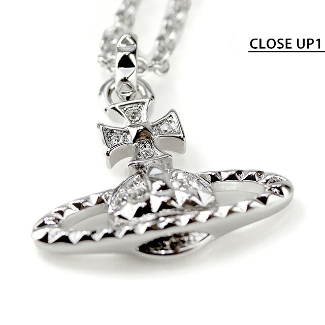 ヴィヴィアン ウエストウッド ネックレス ペンダント メンズ レディース Vivienne Westwood メイフェアバスレリーフ 真鍮 630203EG-02W110 シルバー クリア アクセサリー ビビアン ジュエリー ブランド 高級 おしゃれ プレゼント 実用的 ペア