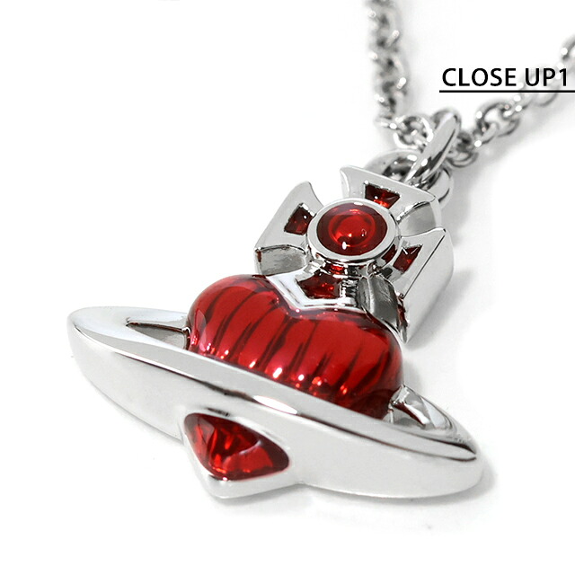 ヴィヴィアン ウエストウッド ネックレス レディース ブランド Vivienne Westwood Fabianna Bas Relief 630203HS 02P420 シルバー レッド アクセサリー ビビアン ジュエリー ブランド 高級 おしゃれ プレゼント 女性 実用的 かわいい