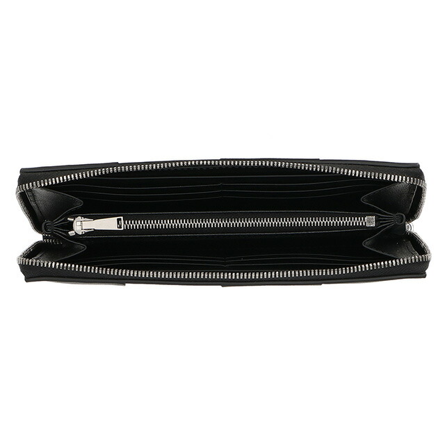ボッテガ・ヴェネタ 長財布 メンズ BOTTEGA VENETA マキシイントレチャート レザー 651368 V3UO1 8803 ブラック ウォレット ブランド 高級 おしゃれ プレゼント 実用的
