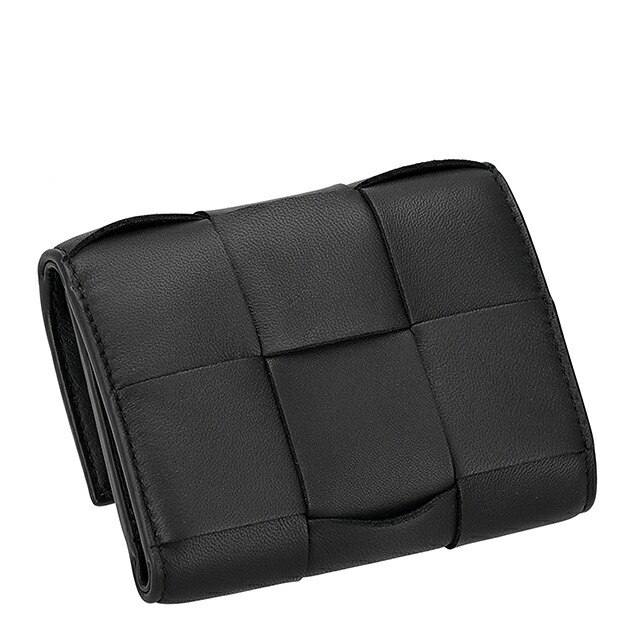 ボッテガ・ヴェネタ 三つ折り財布 三折財布 レディース ブランド BOTTEGA VENETA レザー Italy 651372-V3UO1 8425 ブラック