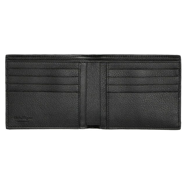 フェラガモ 二つ折り財布 メンズ ブランド Ferragamo 661083 ブルー／ブラック ウォレット 高級 おしゃれ プレゼント 実用的