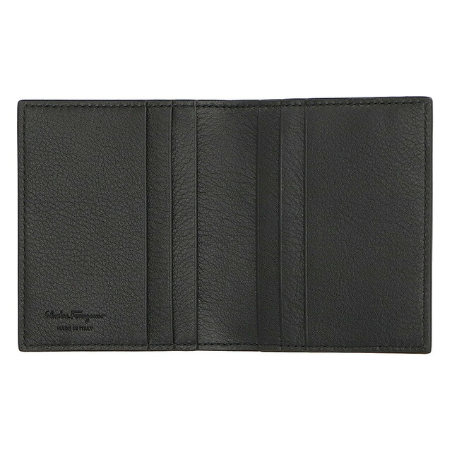 フェラガモ カードケース メンズ ブランド Ferragamo 661086 ブルー／ブラック 定期入れ 高級 おしゃれ プレゼント 実用的