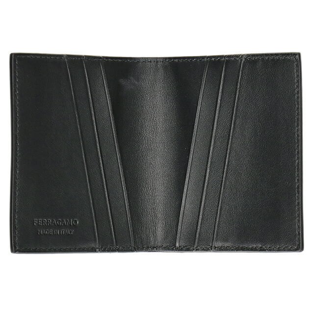 フェラガモ カードケース メンズ ブランド Ferragamo ITALY 661206 NER ブラック