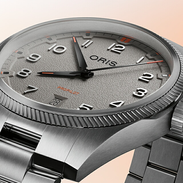 オリス プロパイロット デイト 41mm 自動巻き 腕時計 ブランド メンズ ORIS 01 733 7805 4163-07 8 20 04LC アナログ グレー スイス製 高級 おしゃれ 防水 プレゼント 男性 実用的
