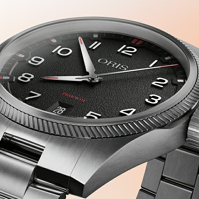 オリス プロパイロット デイト 41mm 自動巻き 腕時計 ブランド メンズ ORIS 01 733 7805 4164-07 8 20 04LC アナログ ブラック 黒 スイス製 高級 おしゃれ 防水 プレゼント 男性 実用的