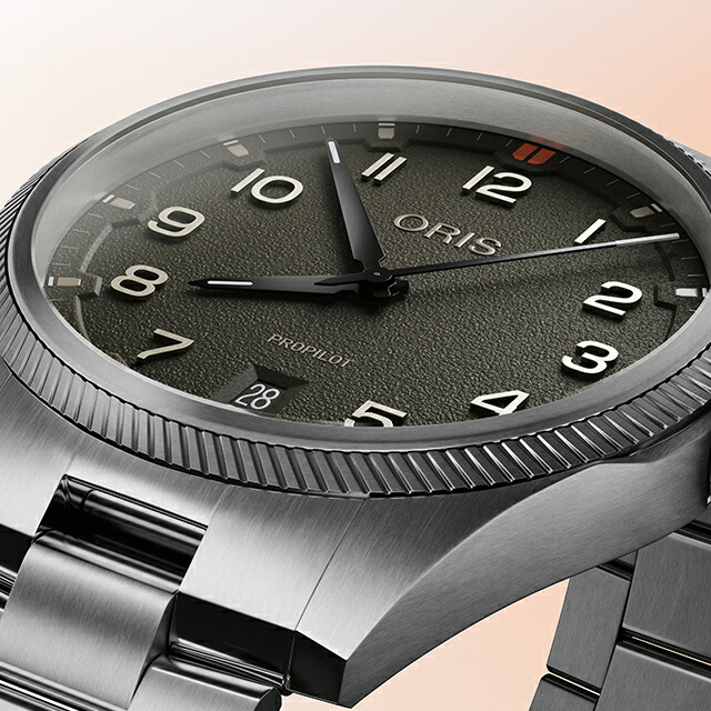 オリス プロパイロット デイト 41mm 自動巻き 腕時計 ブランド メンズ ORIS 01 733 7805 4167-07 8 20 04LC アナログ カーキ スイス製 高級 おしゃれ 防水 プレゼント 男性 実用的