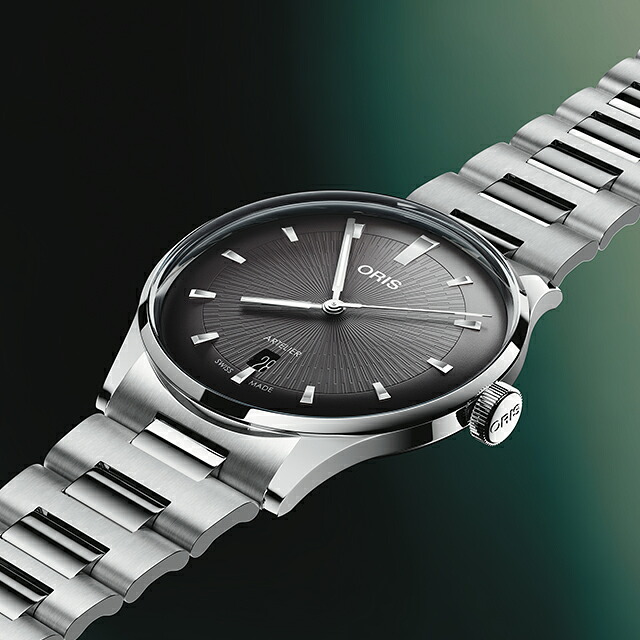 オリス アートリエ デイト 38mm 自動巻き 腕時計 ブランド メンズ ORIS 01 733 7810 4054-07 8 20 20 アナログ ダークブラウン スイス製 高級 おしゃれ 防水 プレゼント 男性 実用的