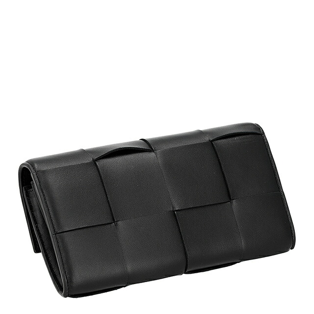 ボッテガ・ヴェネタ 長財布 レディース ブランド BOTTEGA VENETA レザー Italy 742694-V3UO3 8425 ブラック
