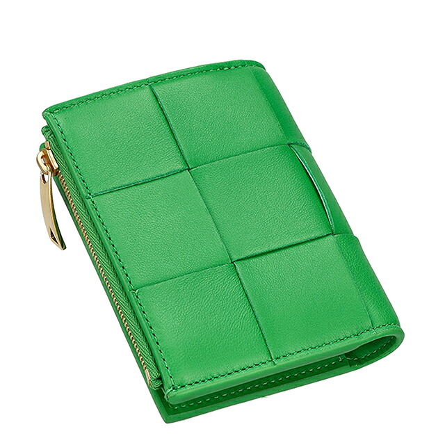 ボッテガ・ヴェネタ 二つ折り財布 二折財布 レディース ブランド BOTTEGA VENETA Italy 742698-V3UO3 3722 グリーン