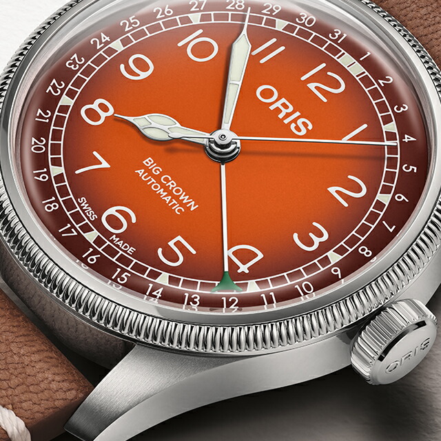 オリス Oris×チェルボボランテ 40mm 自動巻き 腕時計 ブランド メンズ ORIS 01 754 7785 4068-Set アナログ オレンジ ブラウン スイス製 高級 おしゃれ 防水 プレゼント 男性 実用的
