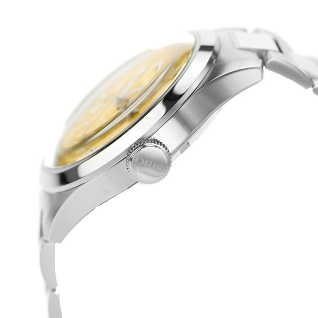 オリス ビッククラウン ポインターデイト 40mm 自動巻き 腕時計 ブランド メンズ ORIS 01 754 7798 4069-07 8 20 06 アナログ イエロー スイス製 高級 おしゃれ 防水 プレゼント 男性 実用的