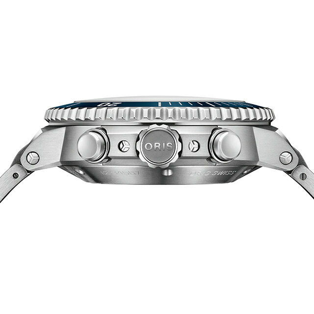 オリス アクイス クロノグラフ 43.5mm 自動巻き 腕時計 メンズ クロノグラフ ORIS 01 771 7793 4155-07 8 23 01PEB アナログ ブルーグラデーション スイス製 高級 ブランド おしゃれ 防水 プレゼント 男性 実用的