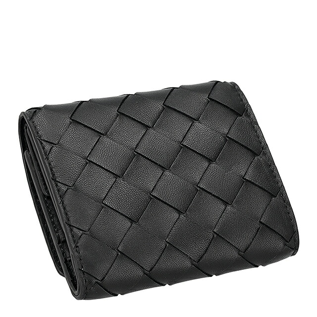 ボッテガ・ヴェネタ 三つ折り財布 三折財布 レディース ブランド BOTTEGA VENETA レザー Italy 776033-V3UH1 8425 ブラック