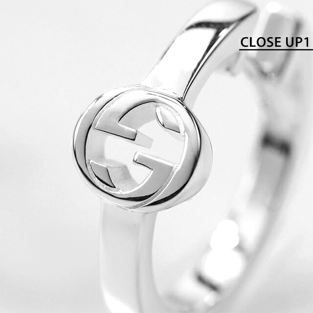 グッチ ピアス レディース ブランド GUCCI インターロッキング ロゴ フープ 両耳用 796323 J8400 8106 シルバー アクセサリー