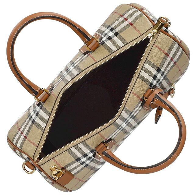バ－バリ－ ハンドバッグ レディース BURBERRY チェック 8071355 ベージュ 軽量 小さめ 手提げ ブランド 高級 おしゃれ プレゼント 女性 実用的 かわいい