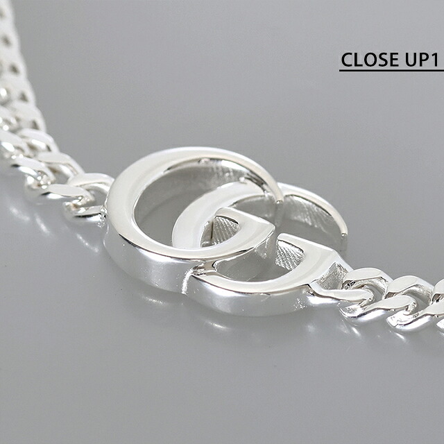 グッチ ブレスレット メンズ GUCCI ダブルG チェーン 814917-J8400-8106-17 シルバー アクセサリー 腕輪 ジュエリー ブランド 高級 おしゃれ プレゼント 男性 実用的 かっこいい