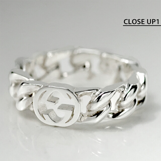 グッチ リング メンズ レディース ブランド GUCCI インターロッキング 9サイズ ロゴ 843972 J8400 0818 シルバー アクセサリー