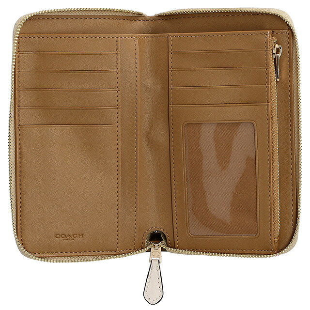 コーチ 二つ折り財布 レディース ブランド COACH シグネチャー 88913 IMDQC ライトカーキ/チョークホワイト ウォレット 高級 おしゃれ プレゼント 実用的