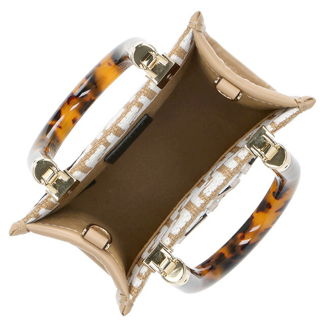 フェンディ ハンドバッグ レディース ブランド FENDI 8BS051-0AQ0X ホワイト／ブラウン 軽量 小さめ 手提げ 高級 おしゃれ プレゼント 女性 実用的 かわいい