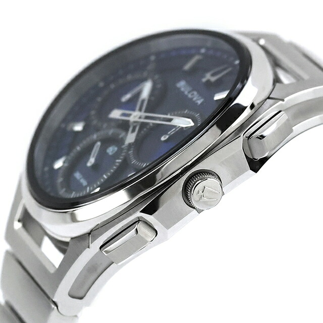 ブローバ カーブ ハイプレシジョンクォーツ 腕時計 ブランド メンズ クロノグラフ BULOVA 96A339 アナログ ブルー おしゃれ 防水 プレゼント 男性 実用的