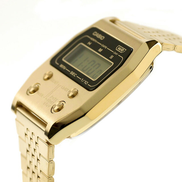 カシオ CASIO クォーツ 電池式 A1100G-5 プレミアムシリーズ ユニセックス メンズ レディース 腕時計 ブランド カシオ casio デジタル ゴールド おしゃれ 防水 プレゼント 実用的