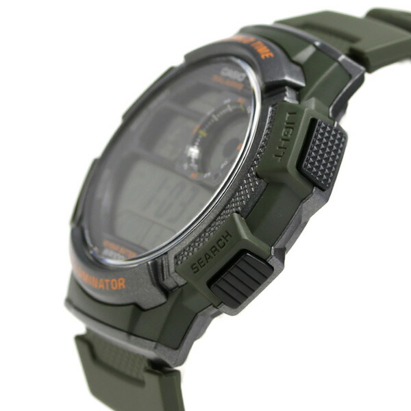 カシオ チプカシ 10気圧防水 海外モデル メンズ 腕時計 AE-1000W-3AVDF CASIO カーキ 時計