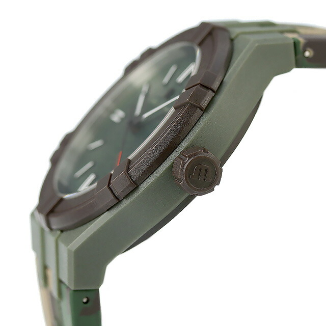 モーリスラクロア アイコン タイド 40mm クオーツ 腕時計 メンズ MAURICE LACROIX AI2008-D33DZ-000-0 アナログ グリーン カモフラージュ スイス製 ブランド おしゃれ 防水 プレゼント 男性 実用的