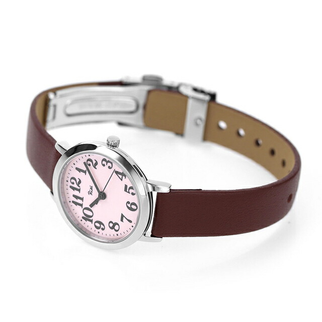 セイコー アルバ リキ クオーツ 腕時計 レディース SEIKO ALBA Riki AKQK409 アナログ ピンク ブラウン ブランド おしゃれ 防水 軽い 華奢 かわいい プレゼント 女性 実用的