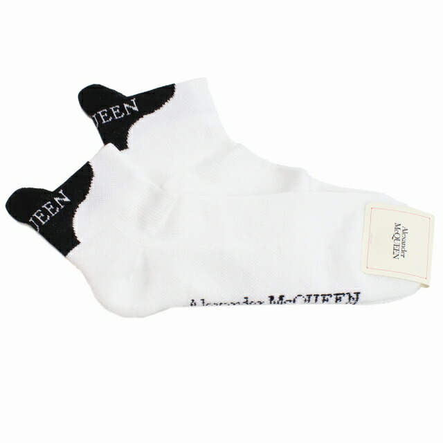 アレキサンダーマックイーン ソックス ブランド靴下 メンズ Alexander McQueen イタリア 572016 ホワイト系 ブラック スニーカーソックス スポーツ 小物 選べるモデル