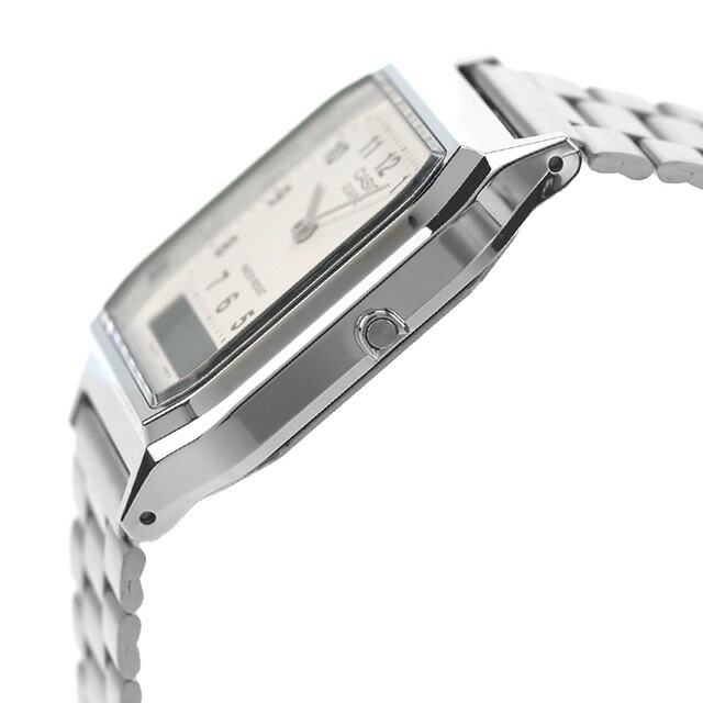 カシオ 腕時計 チープカシオ デュアルタイム AQ-230A-7BDF CASIO ホワイト チプカシ 時計 ブランド おしゃれ アナデジ アナログ デジタル 防水 小さい 軽い かっこいい プレゼント 男性 実用的 学生 受験生 受験用 試験用 受験対応