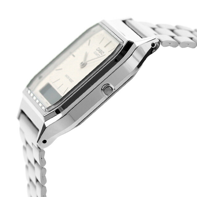 カシオ チプカシ スタンダード 海外モデル メンズ 腕時計 AQ-230A-7DDF CASIO ホワイト 時計 ブランド おしゃれ 防水 小さい 軽い かっこいい プレゼント 男性 実用的