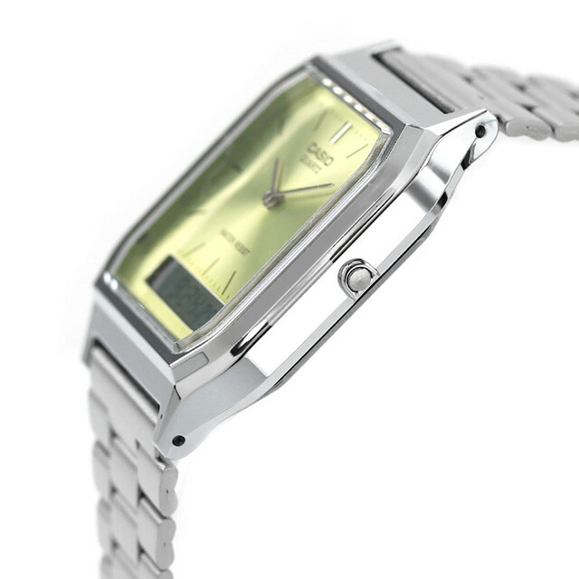 カシオ CASIO クォーツ 電池式 AQ-230A-9AMQY ビンテージ チプカシ 海外モデル ユニセックス メンズ レディース 腕時計 カシオ casio アナデジ イエロー ブランド おしゃれ 防水 小さい 軽い かわいい プレゼント 実用的