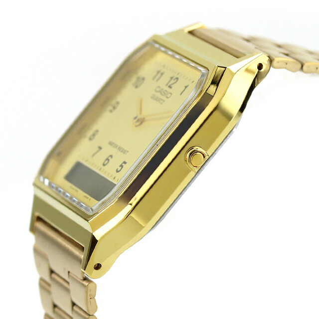 カシオ 腕時計 チープカシオ 海外モデル メンズ AQ-230GA-9BDF CASIO ゴールド チプカシ 時計 ブランド おしゃれ アナデジ アナログ デジタル 防水 小さい 軽い かっこいい プレゼント 男性 実用的 学生 受験生 受験用 試験用 受験対応