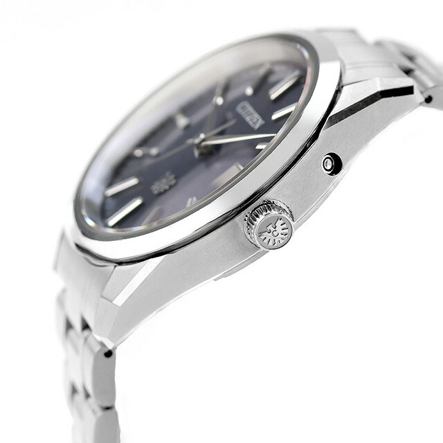 ザシチズン 30周年記念限定モデル 年差±5秒 藍染和紙文字板 高精度 光発電エコドライブ 腕時計 ブランド メンズ チタン 数量限定 ソーラー THE CITIZEN AQ4100-65M アナログ ネイビー 日本製 高級 おしゃれ 防水 プレゼント 男性 実用的