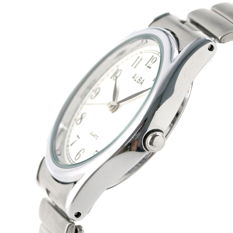 セイコー アルバ クオーツ メンズ 腕時計 AQGK439 SEIKO ALBA ホワイト シルバー 時計 ブランド おしゃれ 防水 プレゼント 男性 実用的