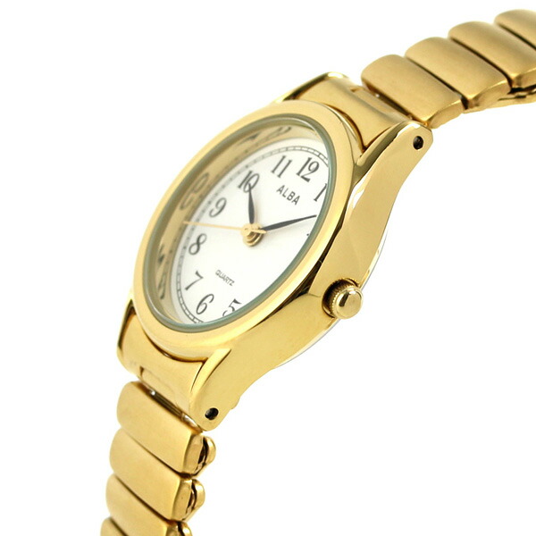 セイコー アルバ クオーツ レディース 腕時計 AQHK440 SEIKO ALBA ホワイト ゴールド 時計 ブランド おしゃれ 防水 軽い 華奢 かわいい プレゼント 女性 実用的