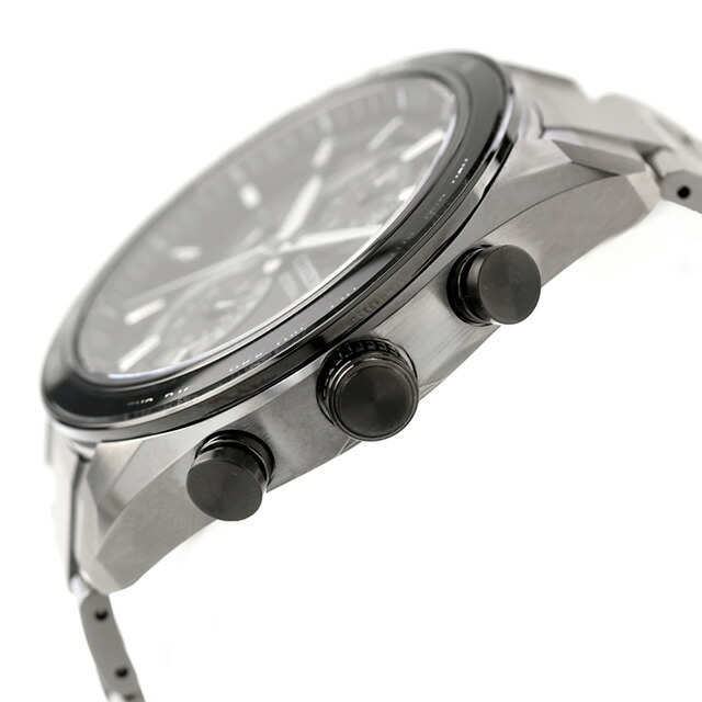 シチズン アテッサ ACT Line ダイレクトフライト 光発電エコドライブ電波 腕時計 ブランド メンズ チタン クロノグラフ 電波ソーラー CITIZEN ATTESA AT8295-56E アナログ ブラック 黒 日本製 高級 おしゃれ 防水 文字盤 大きい プレゼント 男性 実用的