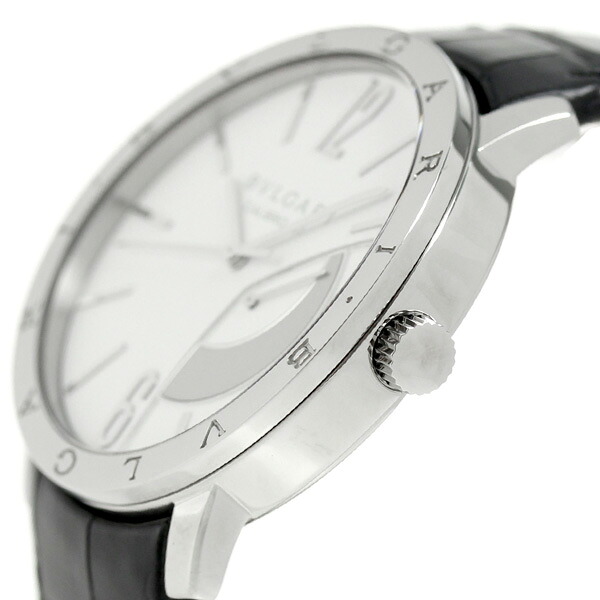 ブルガリ 時計 メンズ BVLGARI ブルガリ43mm 手巻き BB43WSL 腕時計 ホワイト ブラック 高級 ブランド おしゃれ 防水 プレゼント 男性 実用的