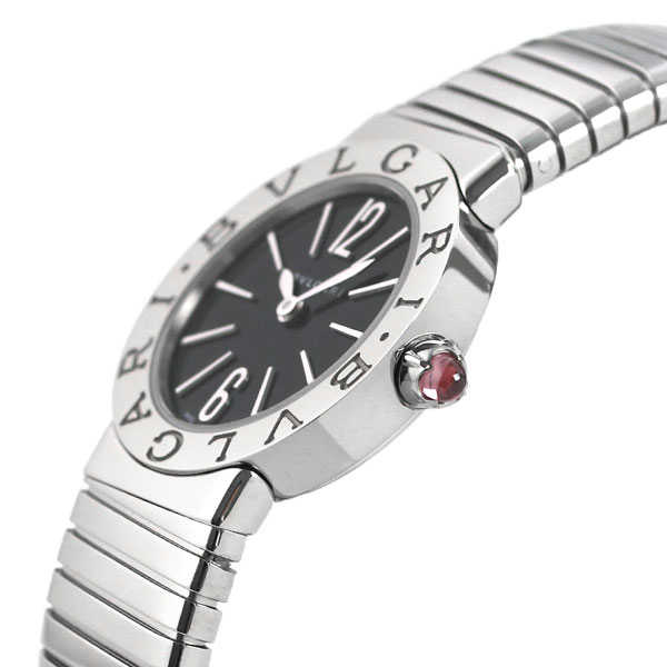 ブルガリ ブルガリブルガリ トゥボガス 26mm 蛇腹式 レディース 腕時計 BBL262TBSS.S BVLGARI ブラック 高級 ブランド おしゃれ 防水 軽い 華奢 かわいい プレゼント 女性 実用的
