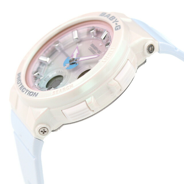 ベビーg ベビージー baby-g 腕時計 レディース クオーツ BGA-250-7A3 ビーチ・トラベラー・シリーズ 海外モデル アナデジ マルチカラー パールブルー CASIO カシオ ブランド おしゃれ 防水 軽い 華奢 かわいい プレゼント 女性 実用的