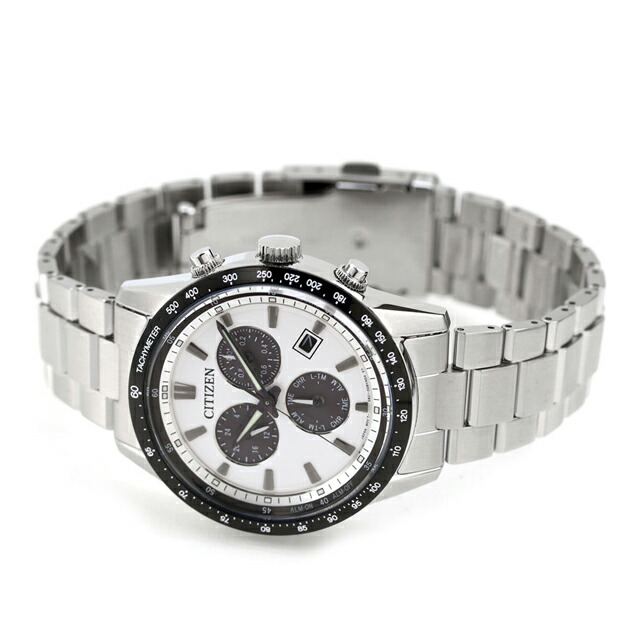 シチズン コレクション 光発電エコドライブ 腕時計 ブランド メンズ クロノグラフ ソーラー CITIZEN COLLECTION BL5614-59A アナログ ホワイト 白 おしゃれ 防水 プレゼント 男性 実用的