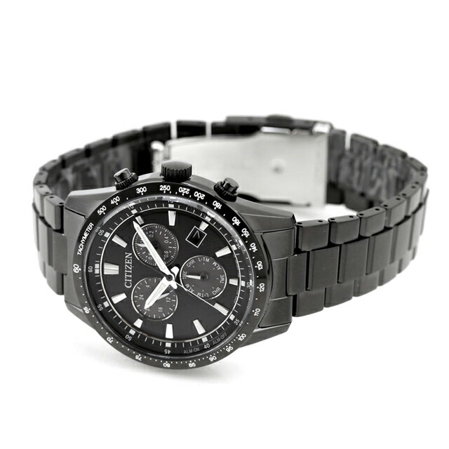 シチズン コレクション 光発電エコドライブ 腕時計 ブランド メンズ クロノグラフ ソーラー CITIZEN COLLECTION BL5615-56E アナログ オールブラック 黒 おしゃれ 防水 プレゼント 男性 実用的