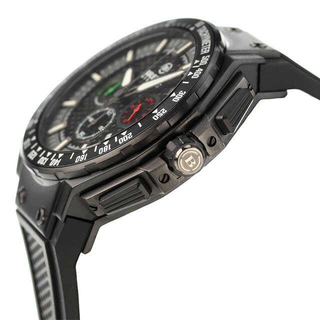 ブレラ ミラノ GRANTURISMO GT2 CHRONOGRAPH QUARTZ クオーツ ラグスポ 腕時計 メンズ クロノグラフ BRERA MILANO BMGTQC4503 アナログ ブラック 黒 ブランド おしゃれ 防水 プレゼント 男性 実用的